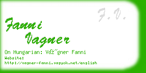 fanni vagner business card